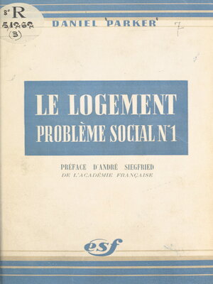 cover image of Le logement, problème social n° 1